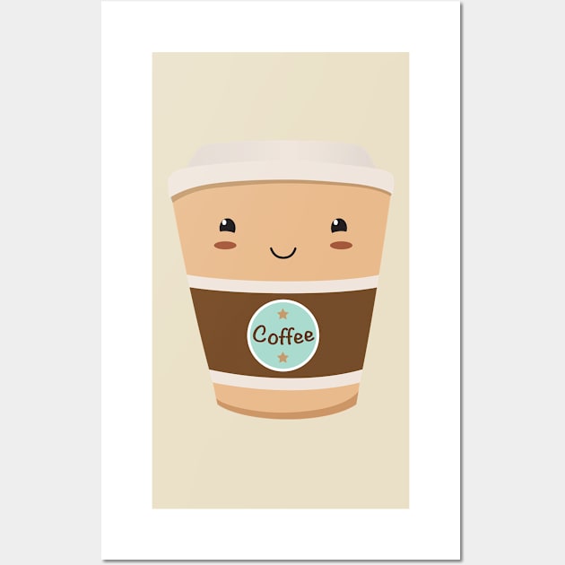 Coffee Cup character Wall Art by Schadow-Studio